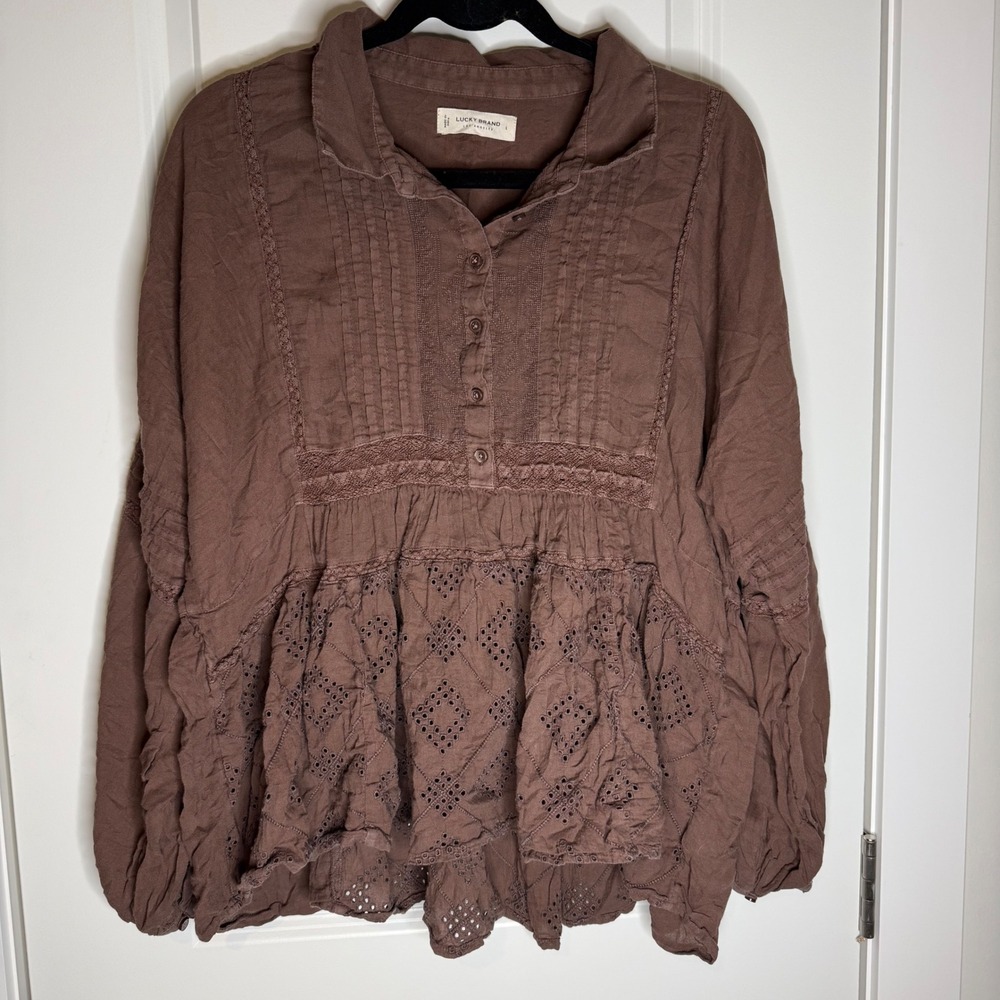 Lucky Brand Brown Blouse